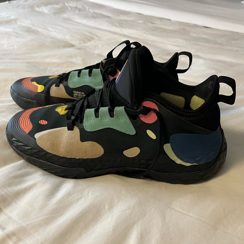James Harden volume-5 “FutureNatural” by Adidas. Men’s size 10.5 US in “black”